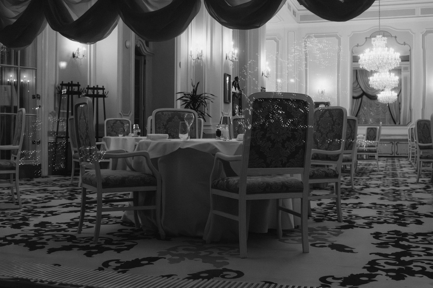 Soirée, salle de réception élégante